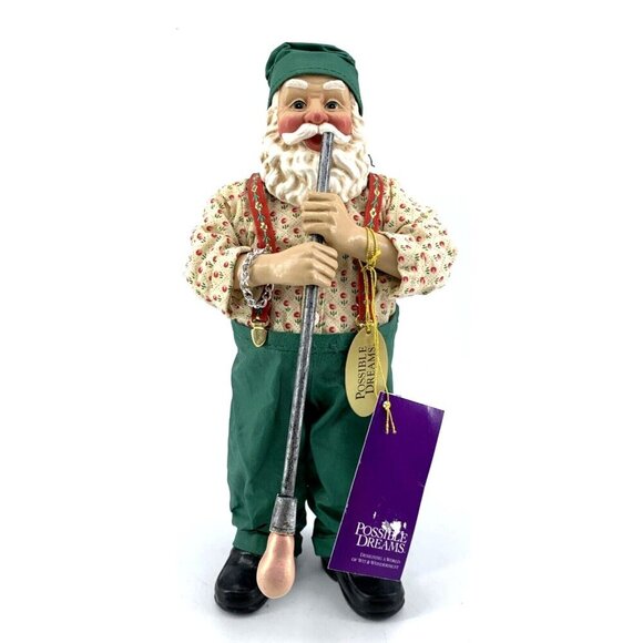 Clothtique Santa Possible Dreams Glassworks Glass Blowing 10" NWT 2000 Vintage - Picture 1 of 10